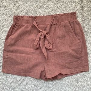 Blush Linen Shorts